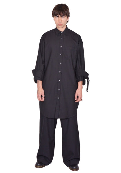 MARINA YEE M.Y. SHIRT 1L LONG OVERSIZED SHIRT BLACK SS26 | DOSHABURI Shop