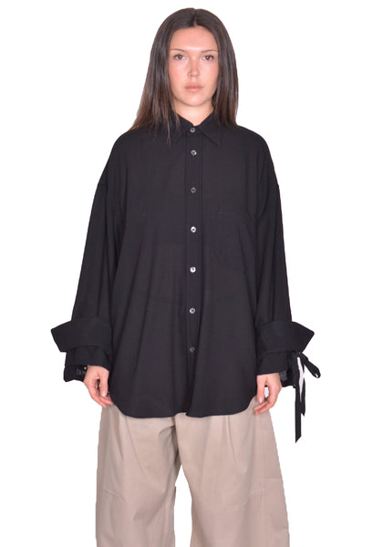 MARINA YEE M.Y. SHIRT 1 OVERSIZED SHIRT BLACK SS25 | DOSHABURI Shop