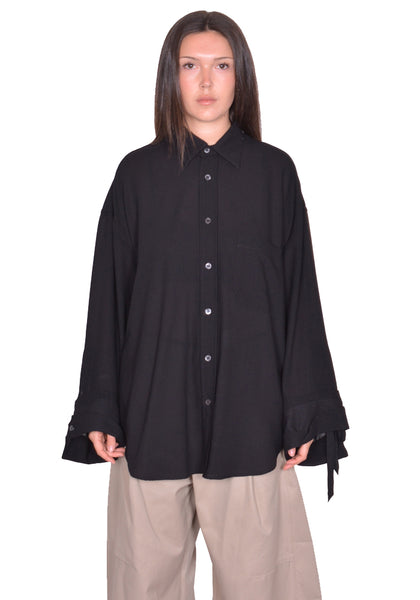 MARINA YEE M.Y. SHIRT 1 OVERSIZED SHIRT BLACK SS25 | DOSHABURI Shop