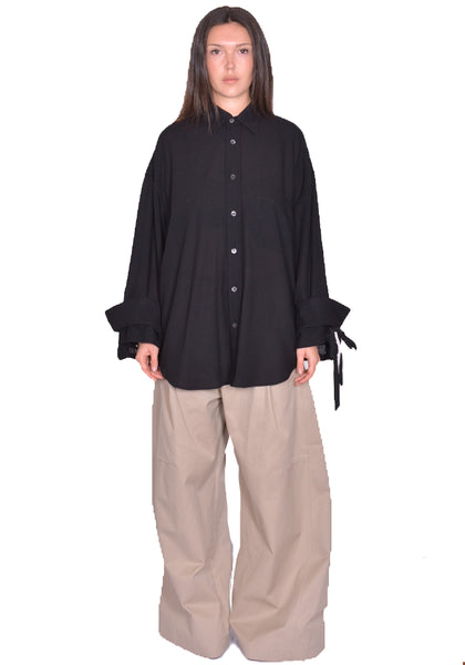 MARINA YEE M.Y. SHIRT 1 OVERSIZED SHIRT BLACK SS25 | DOSHABURI Shop
