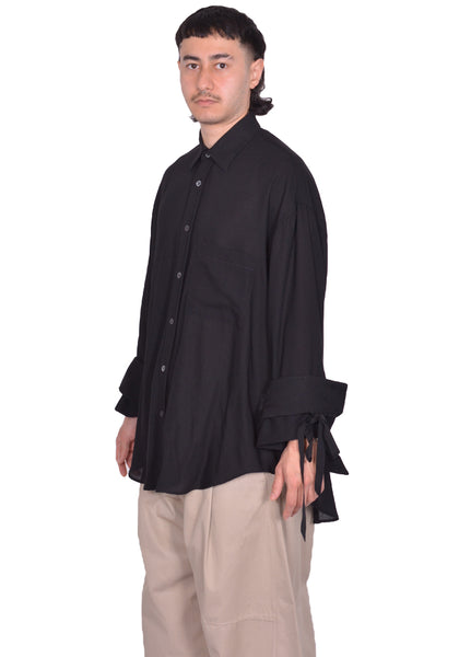 MARINA YEE M.Y. SHIRT 1 OVERSIZED SHIRT BLACK SS25 | DOSHABURI Shop