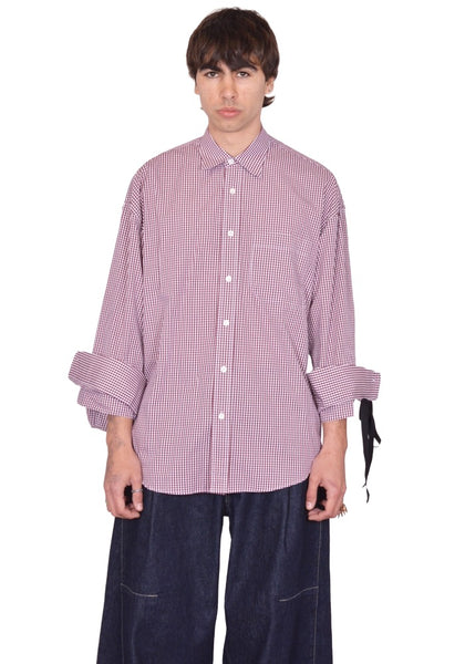 MARINA YEE M.Y. SHIRT 1 OVERSIZED SHIRT MAUVE/WHITE SS26 | DOSHABURI Shop