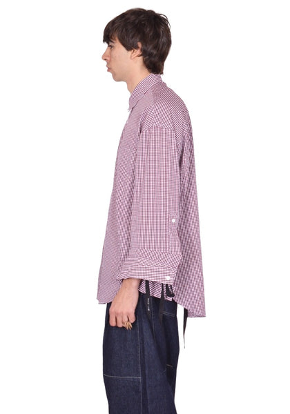 MARINA YEE M.Y. SHIRT 1 OVERSIZED SHIRT MAUVE/WHITE SS26 | DOSHABURI Shop