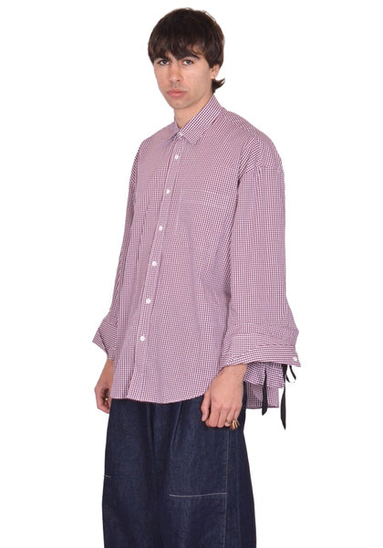MARINA YEE M.Y. SHIRT 1 OVERSIZED SHIRT MAUVE/WHITE SS26 | DOSHABURI Shop