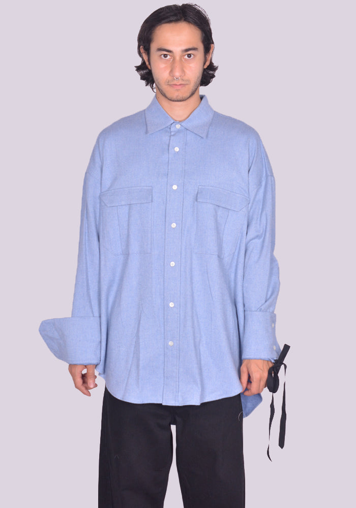 MARINA YEE MY SHIRT 9 OVERSIZED BLUE FW24 | DOSHABURI Online Shop