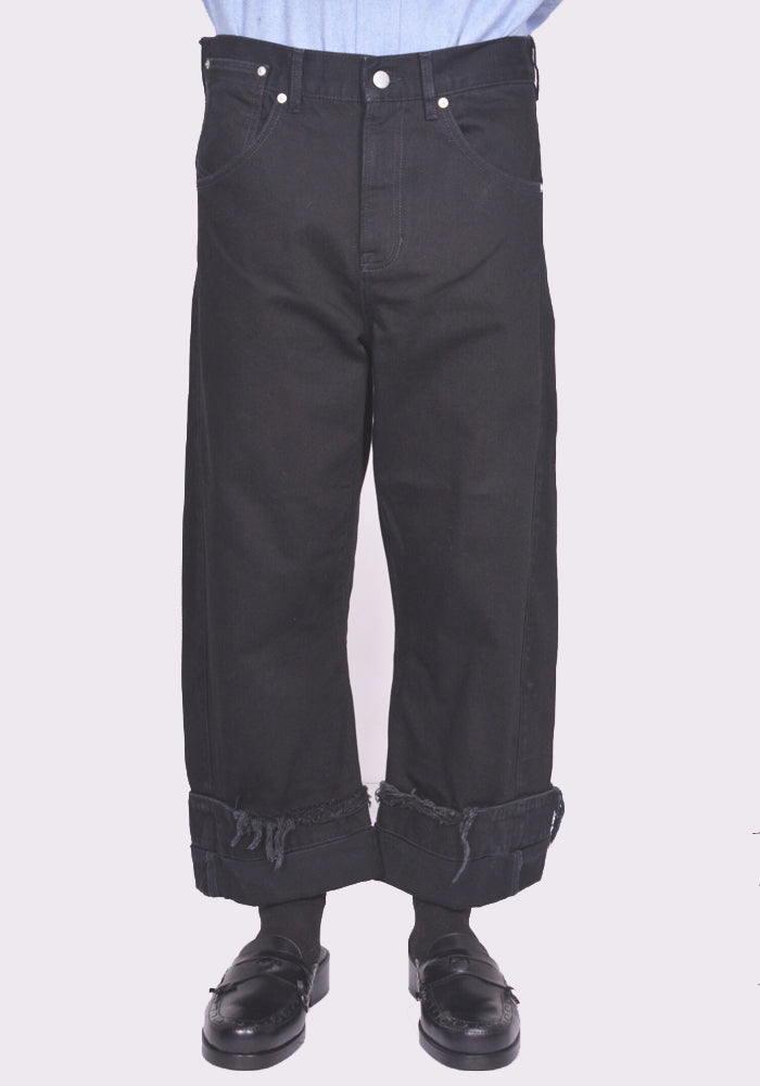 MARINA YEE DEAN BLUE OVERSIZED DENIM TROUSERS BLACK FW24 | DOSHABURI Shop