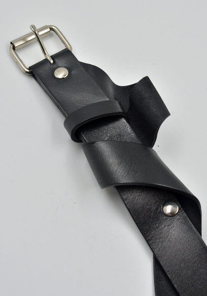 MARINA YEE U-TURN 35 ORIGAMI BELT 35MM UNISEX BLACK FW24 | DOSHABURI Online Shop