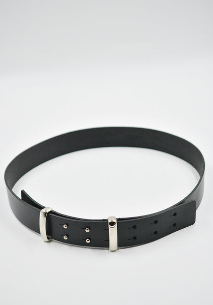 MATIERES FECALES INFINITY LEATHER BELT SCLERA BLACK SS26 | DOSHABURI Shop