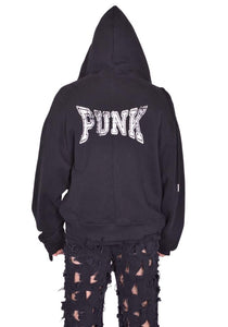 MATIERES FECALES SWEAT HOODIE PUNK SCLERA BLACK FW25 | DOSHABURI Shop