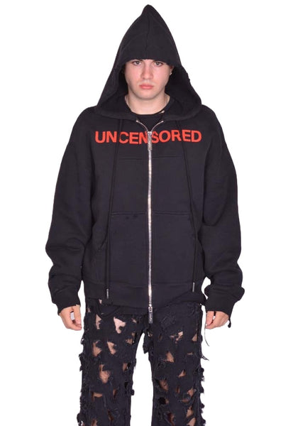 MATIERES FECALES SWEAT HOODIE UNCENSORED SCLERA BLACK FW25 | DOSHABURI