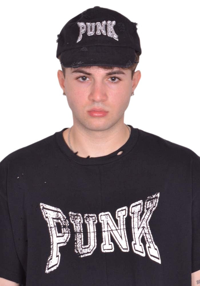 MATIERES FECALES UNISEX PUNK CAP BLACK BRODERIE FW25 | DOSHABURI Shop