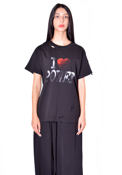 MATIERES FECALE MAT03T002-1 UNISEX POWER T-SHIRT BLACK FW26 | DOSHABURI Shop