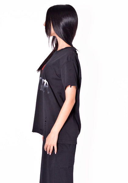 MATIERES FECALE MAT03T002-1 UNISEX POWER T-SHIRT BLACK FW26 | DOSHABURI Shop