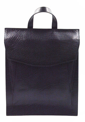 MERRYL TIELMAN CLAUDIE BACKPACK/TOTE BAG BLACK PEBBLED | DOSHABURI Shop