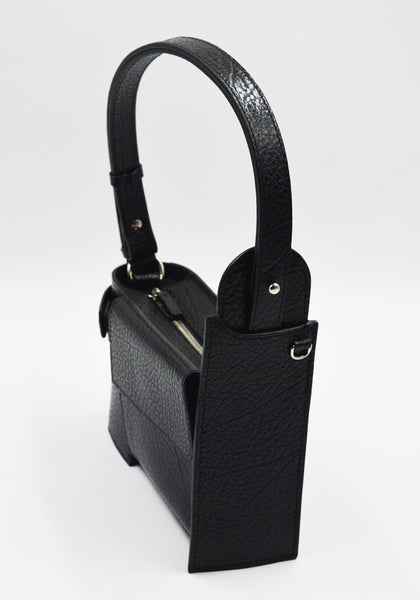 MERRYL TIELMAN LOUWRENS SHOULDER/CROSBODY BAG BLACK PEBBLED | DOSHABURI