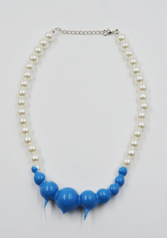 OTTOLINGER  DIPPED PEARL NECKLACE SILVER/BLUE FW25 | DOSHABURI Shop
