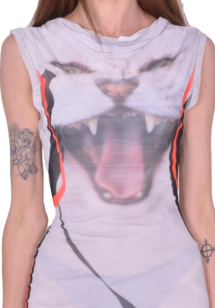 OTTOLINGER MESH MAXI DRESS CAT PRINT SS25 | DOSHABURI Shop