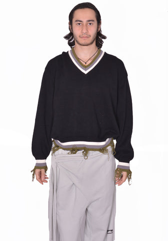 お歳暮 のし JAMBO MEN OWENS RICK BABEL DOSHABURI | FW24 BLACK TOP KNIT トップス