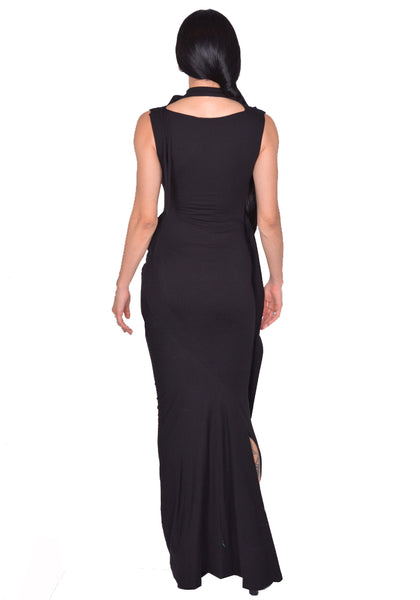 OTTOLINGER SLEEVY MAXI DRESS BLACK FW25 | DOSHABURI Shop