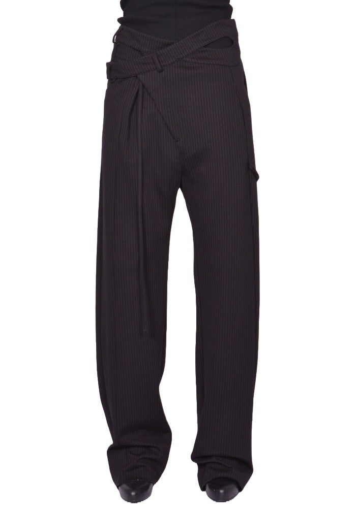 パンツ Ottolinger Pants xs OTTOLINGER WRAP SUIT PANTS BLACK STRIPE FW25 | DOSHABURI Shop