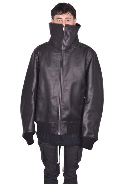 RICK OWENS BLIXA DRACUCOLLAR LEATHER JACKET FW25 | DOSHABURI Shop