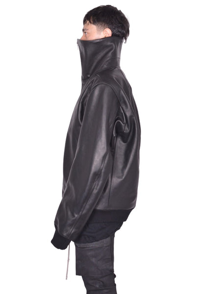 RICK OWENS BLIXA DRACUCOLLAR LEATHER JACKET FW25 | DOSHABURI Shop