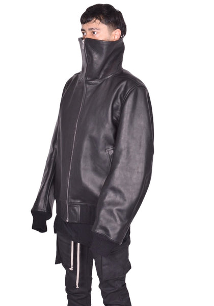 RICK OWENS BLIXA DRACUCOLLAR LEATHER JACKET FW25 | DOSHABURI Shop