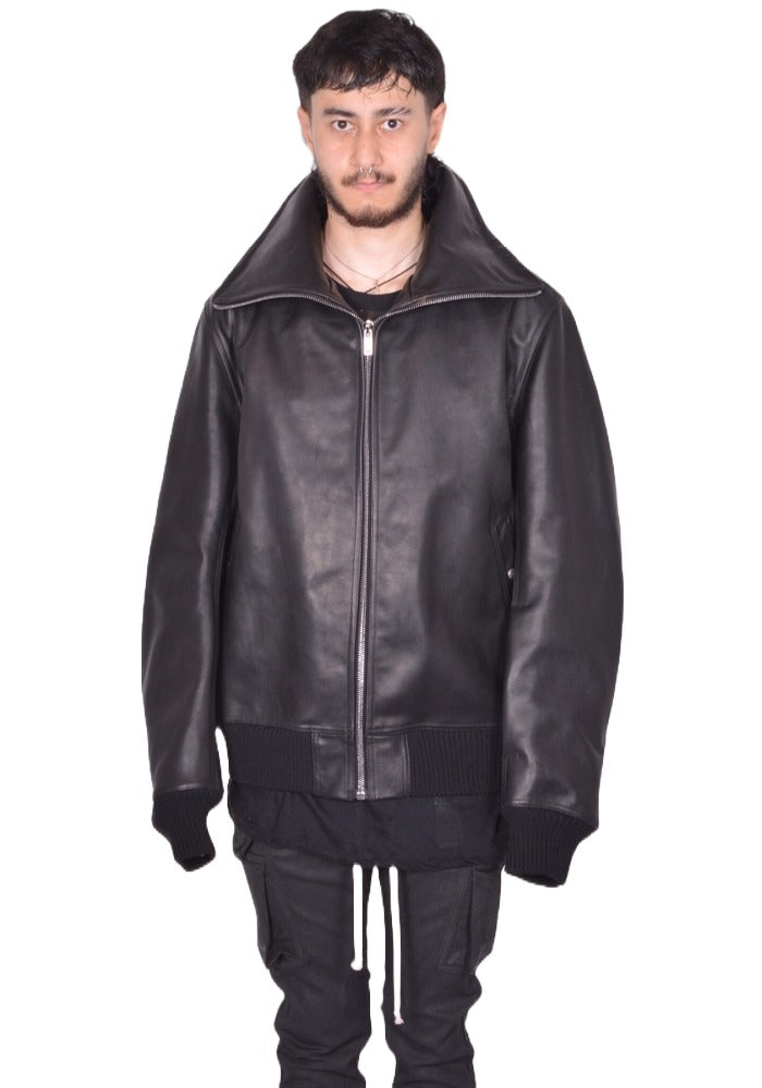 RICK OWENS BLIXA DRACUCOLLAR LEATHER JACKET FW25 | DOSHABURI Shop