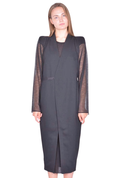 RICK OWENS CYCLOPS COAT BLACK SS26 | DOSHABURI Shop