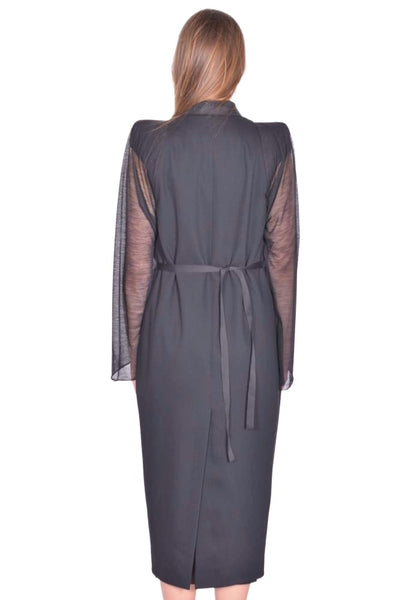 RICK OWENS CYCLOPS COAT BLACK SS26 | DOSHABURI Shop