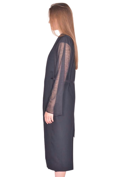 RICK OWENS CYCLOPS COAT BLACK SS26 | DOSHABURI Shop