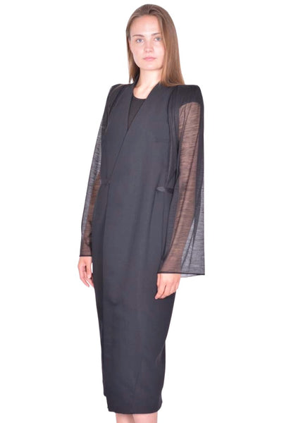 RICK OWENS CYCLOPS COAT BLACK SS26 | DOSHABURI Shop