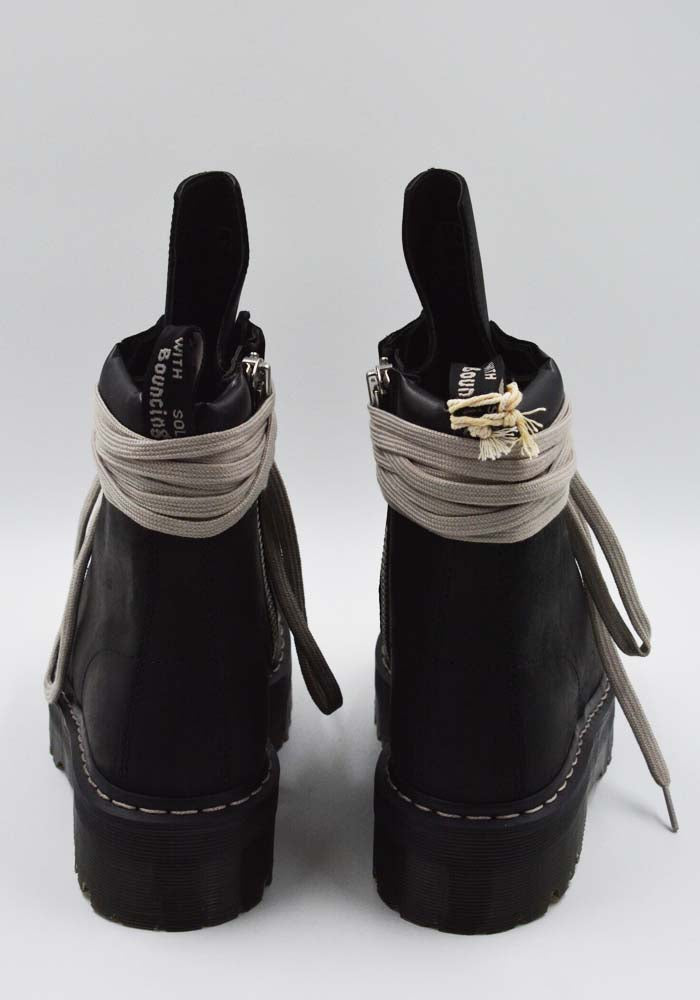 Rick Owens × Dr.Martens Quad Sole Steel RICK OWENS - Dr.Martens Quad Sole Steel Toe Boot Black – Anrosa Store