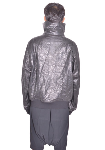 RICK OWENS DRACUFLIGHT LEATHER JACKET BLACK FW26 | DOSHABURI Shop