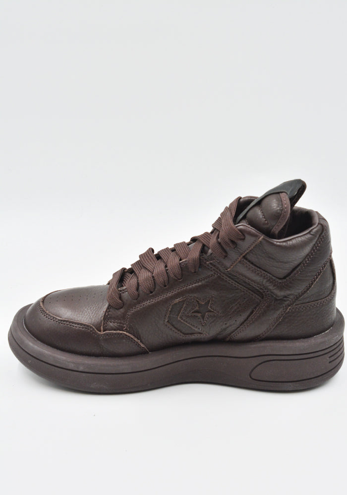RICK OWENS DRKSHDW CONVERSE TURBOWPN MID-TOP SNEAKERS CLAY FW24
