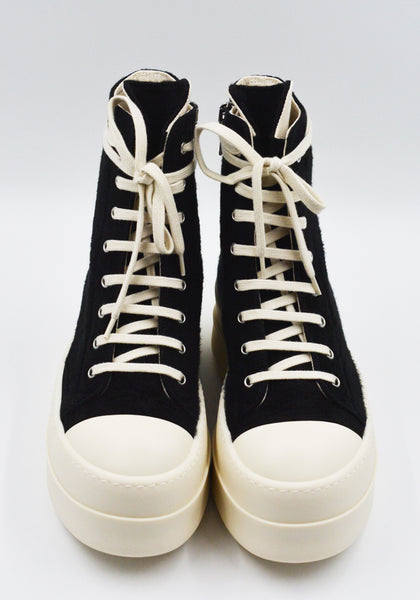 RICK OWENS DRKSHDW DU02E7831 BMO 911 DOUBLE BUMPER SNEAKERS BLACK/MILK