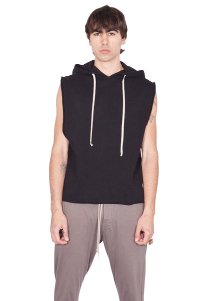 RICK OWENS DRKSHDW HOODED TUNIC BLACK SS26 | DOSHABURI Online Shop