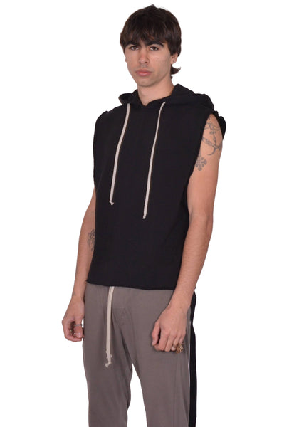 RICK OWENS DRKSHDW HOODED TUNIC BLACK SS26 | DOSHABURI Online Shop