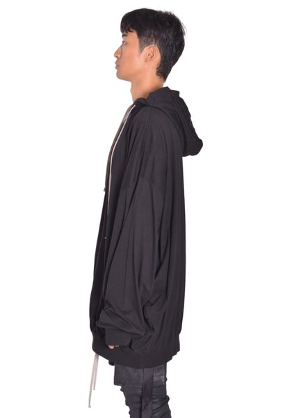 RICK OWENS DRKSHDW HUN HOODIE BLACK FW26 | DOSHABURI Online Shop