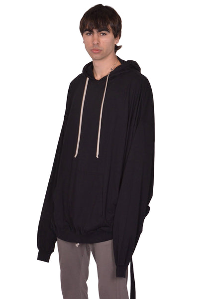 RICK OWENS DRKSHDW HUN HOODIE BLACK SS26 | DOSHABURI Online Shop