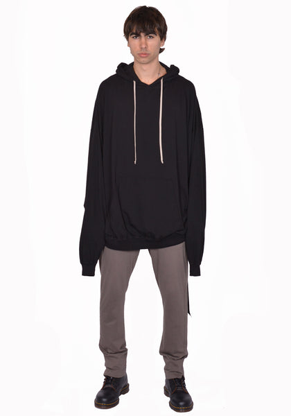 RICK OWENS DRKSHDW HUN HOODIE BLACK SS26 | DOSHABURI Online Shop