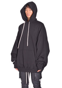 RICK OWENS DRKSHDW MOUNTAIN HUN HOODIE BLACK FW26 | DOSHABURI Shop
