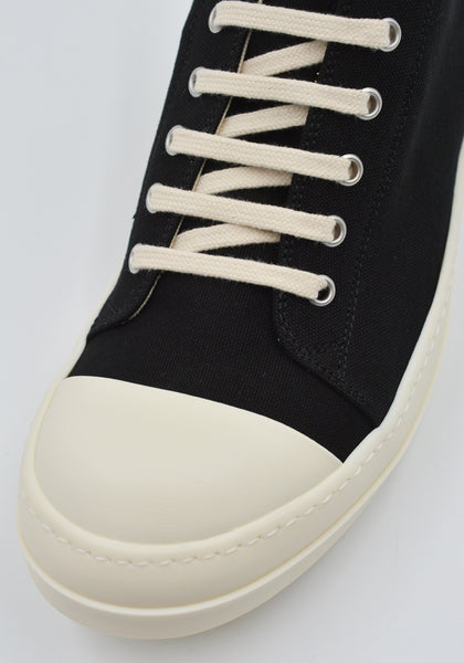 RICK OWENS DRKSHDW LOW SNEAKERS 911 BLACK/MILK SS25 | DOSHABURI Shop