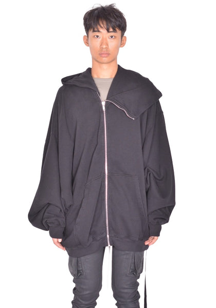 RICK OWENS DRKSHDW MOUNTAIN HUN HOODIE BLACK FW26 | DOSHABURI Shop