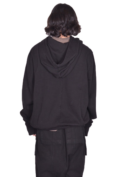 RICK OWENS DRKSHDW OVERSIZED SWEAT HOODIE BLACK SS25 | DOSHABURI Shop