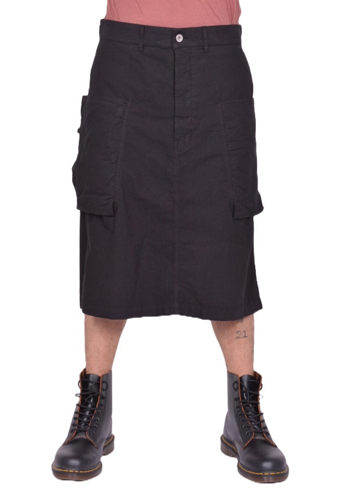 RICK OWENS DRKSHDW STEFAN CARGO SKIRT BLACK FW25 | DOSHABURI Shop