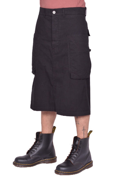 RICK OWENS DRKSHDW STEFAN CARGO SKIRT BLACK FW25 | DOSHABURI Shop
