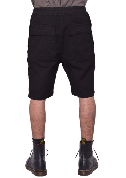 RICK OWENS DRKSHDW WIDE PUSHER SHORTS BLACK SS26 | DOSHABURI Shop