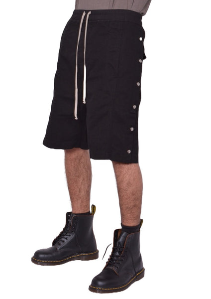 RICK OWENS DRKSHDW WIDE PUSHER SHORTS BLACK SS26 | DOSHABURI Shop