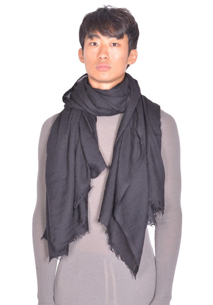 RICK OWENS EMILY SCARF BLACK FW26 | DOSHABURI Online Shop